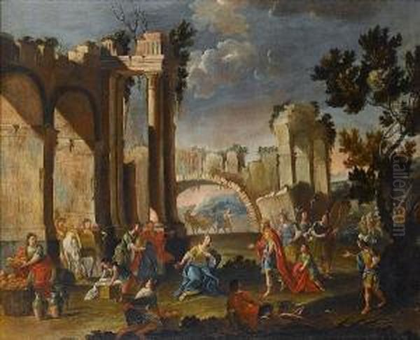 The Offering Of Abigail Oil Painting by Leonardo Coccorant