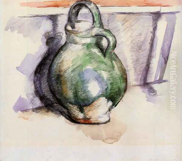 The Green Pitcher Oil Painting by Paul Cezanne