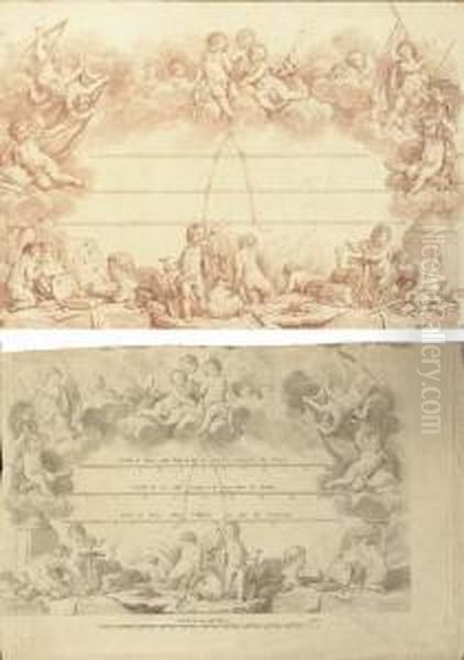 Standard Measures Of Toises Oil Painting by Charles-Nicolas I Cochin