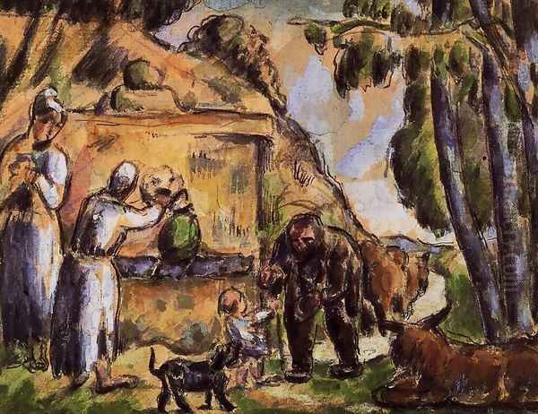 The Fountain2 Oil Painting by Paul Cezanne