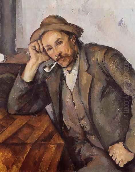 Smoker Oil Painting by Paul Cezanne