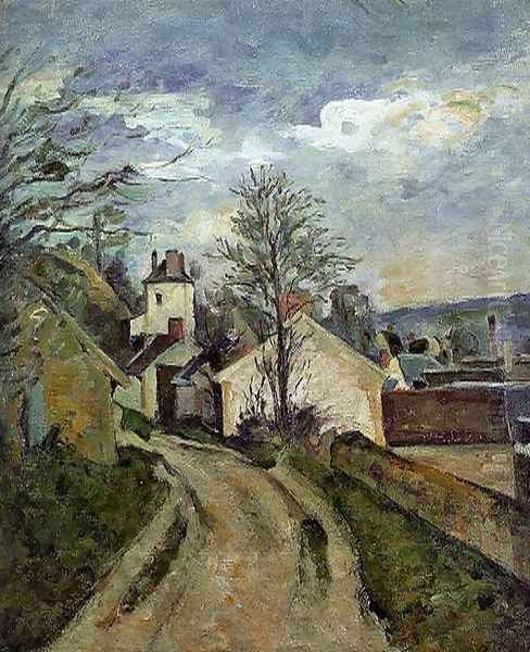 The House Of Dr Gached In Auvers Oil Painting by Paul Cezanne