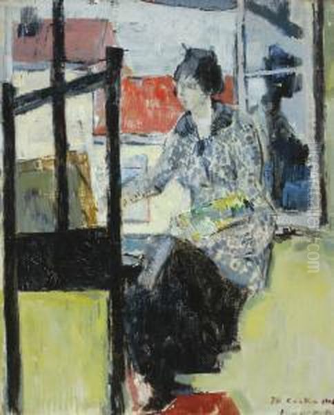 Painting Woman (1918) Oil Painting by Philibert Cockx