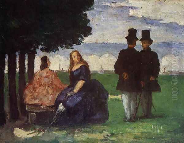 Promenade Oil Painting by Paul Cezanne