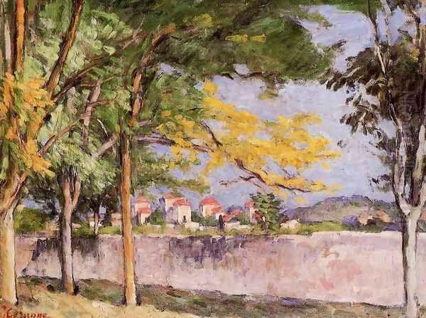 The Road Aka The Ancient Wall Oil Painting by Paul Cezanne