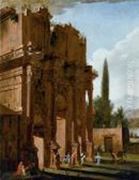 Arco Trionfale Oil Painting by Nicolo Viviani Codazzi