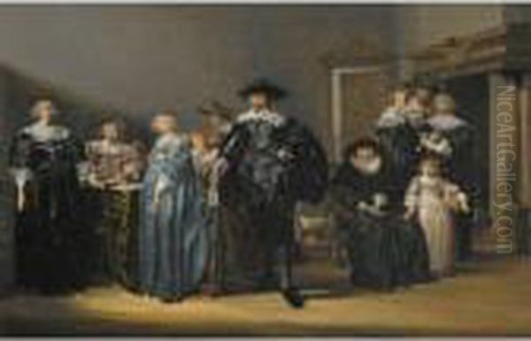 Portrait Of The Family Twent Oil Painting by Pieter Codde