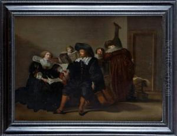 Koncert Oil Painting by Pieter Codde