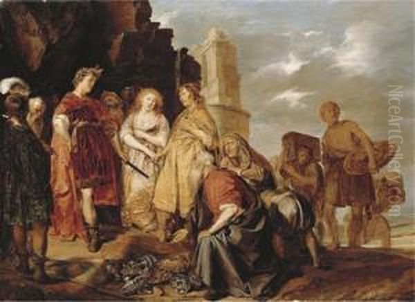 The Continence Of Scipio Oil Painting by Pieter Codde