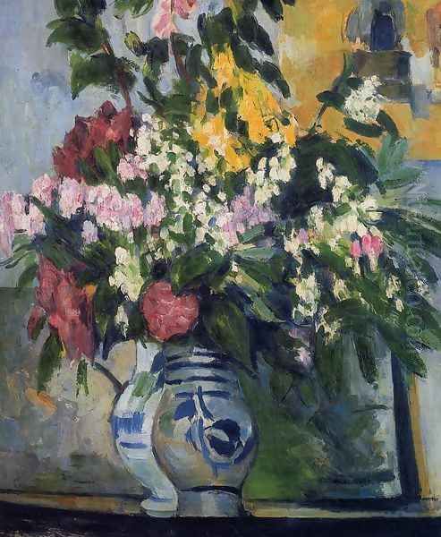 Two Vases Of Flowers Oil Painting by Paul Cezanne