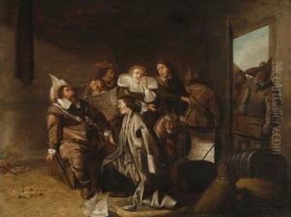 Das Verhor: Oil Painting by Pieter Codde