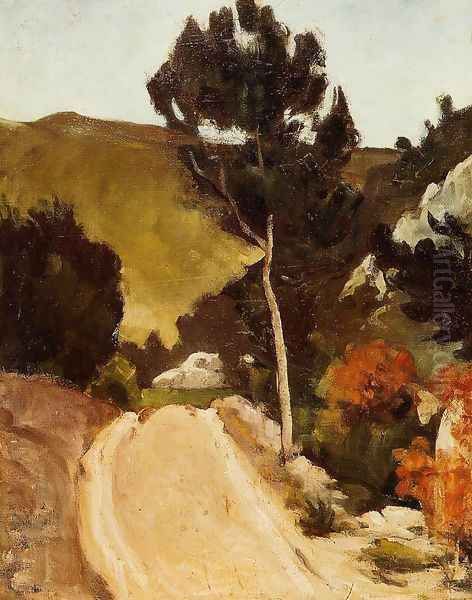 Winding Road In Provence Oil Painting by Paul Cezanne