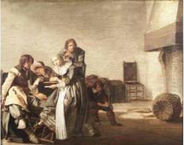  L'as De Carreau  Oil Painting by Pieter Codde