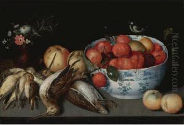 Still Life With Fruits And Game Oil Painting by Francesco Codino