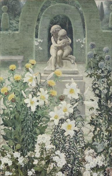 The Lily Garden Oil Painting by Isabel Codrington