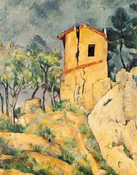 The House With Cracked Walls Oil Painting by Paul Cezanne