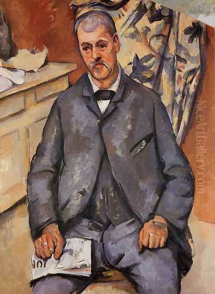 Seated Man Oil Painting by Paul Cezanne