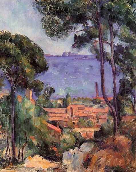 View Through The Trees Oil Painting by Paul Cezanne