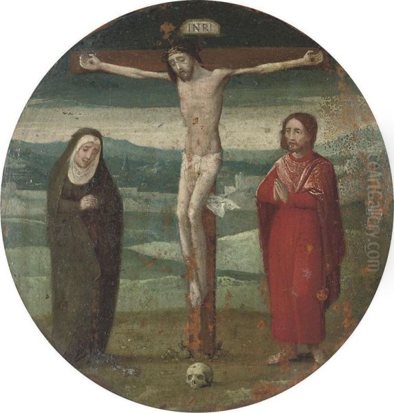 The Crucifixion With The Virgin And Saint John Oil Painting by Marcellus Coffermans