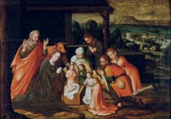 The Adoration Of The Magi Oil Painting by Marcellus Coffermans