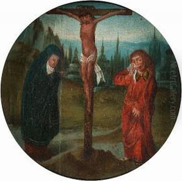 The Crucifixion; And The Lamentation Oil Painting by Marcellus Coffermans