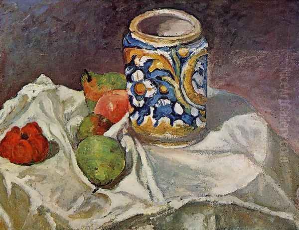 Still Life With Italian Earthenware Oil Painting by Paul Cezanne