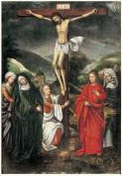 La Crucifixion Oil Painting by Marcellus Coffermans