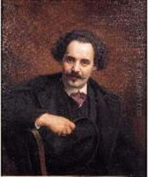 Portrait D'alexandre Mischkind Oil Painting by Remy Cogghe