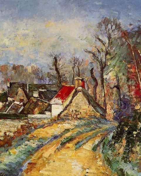 The Turn In The Road At Auvers Oil Painting by Paul Cezanne