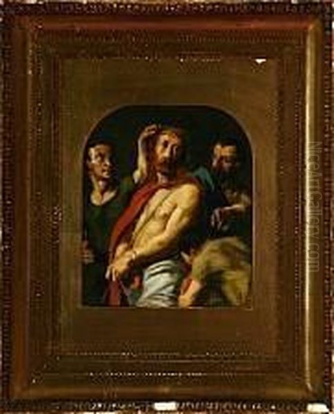 The Thorncrowned Jesus Christ Oil Painting by Leon Cogniet