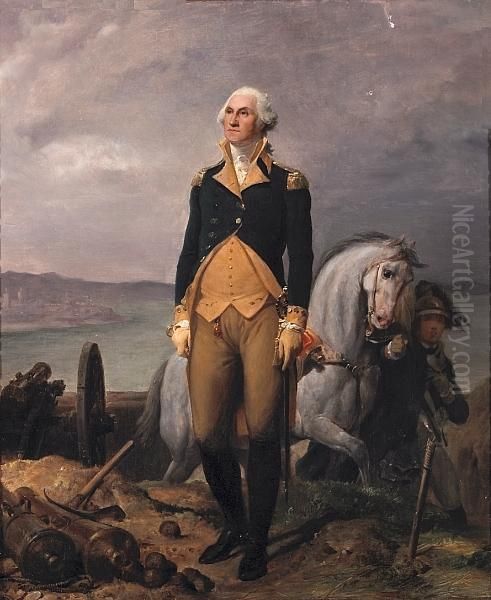 A Portrait Of George Washington Oil Painting by Leon Cogniet