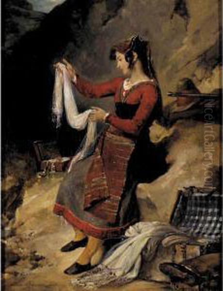 Brigand's Wife Oil Painting by Leon Cogniet