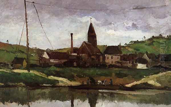 View Of Bonnieres Oil Painting by Paul Cezanne