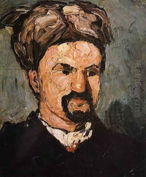 Uncle Dominique In A Turban Oil Painting by Paul Cezanne