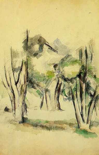 Trees Oil Painting by Paul Cezanne