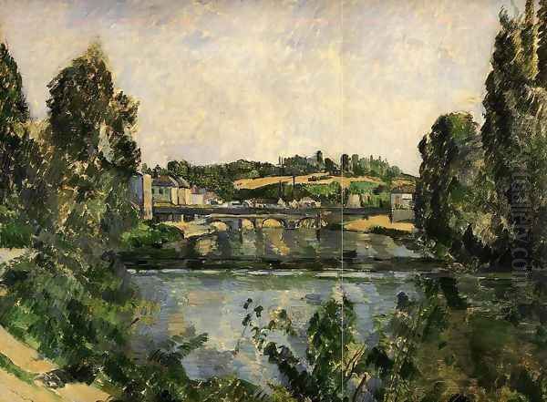 The Bridge And Waterfall At Pontoise Oil Painting by Paul Cezanne