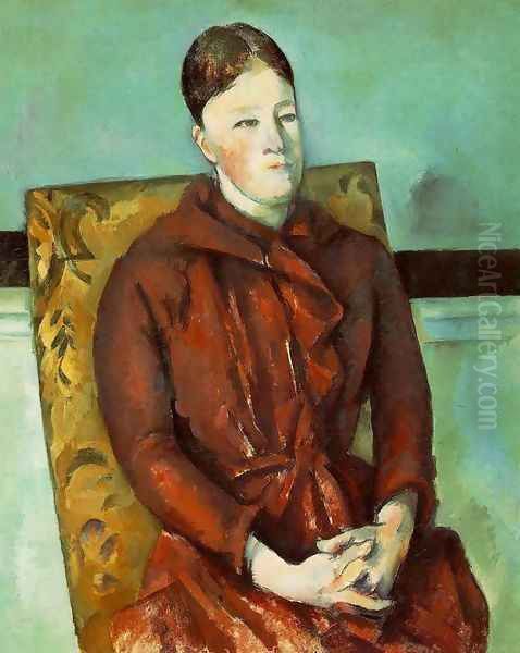 Madame Cezanne In A Yellow Chair3 Oil Painting by Paul Cezanne