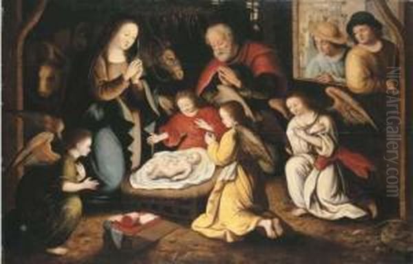 The Nativity Oil Painting by Gillis Coignet