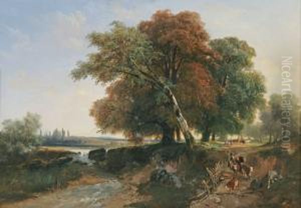  Retour Du Paturage Oil Painting by Jules Louis Phillipe Coignet