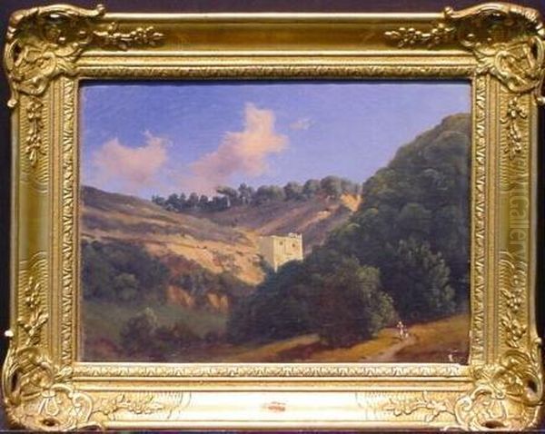 View Of Lebanon Oil Painting by Jules Louis Phillipe Coignet