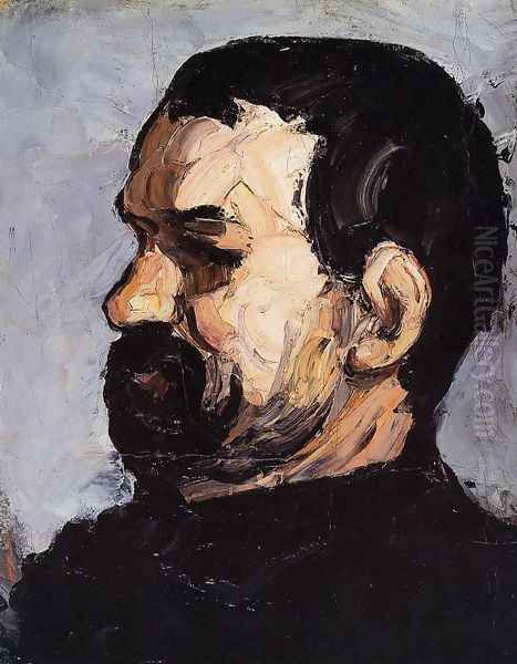 Uncle Dominique In Profile by Paul Cezanne