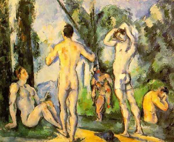 Bathers IV Oil Painting by Paul Cezanne