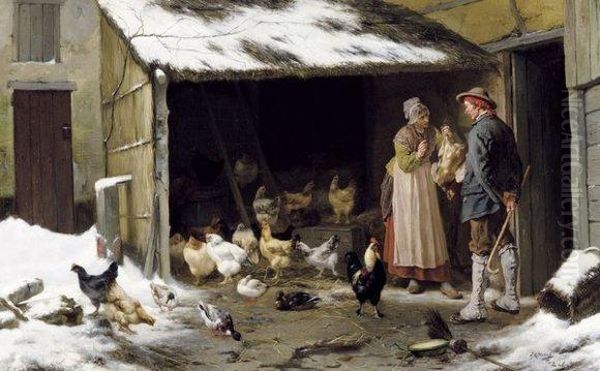 The Finest Poultry Oil Painting by Jan David Col