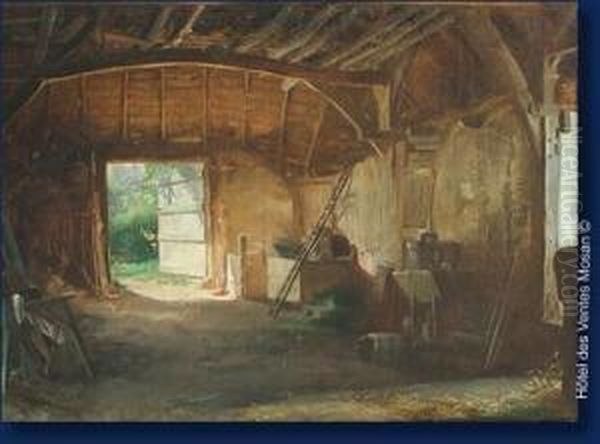 Interieur De Grange Oil Painting by Jan David Col