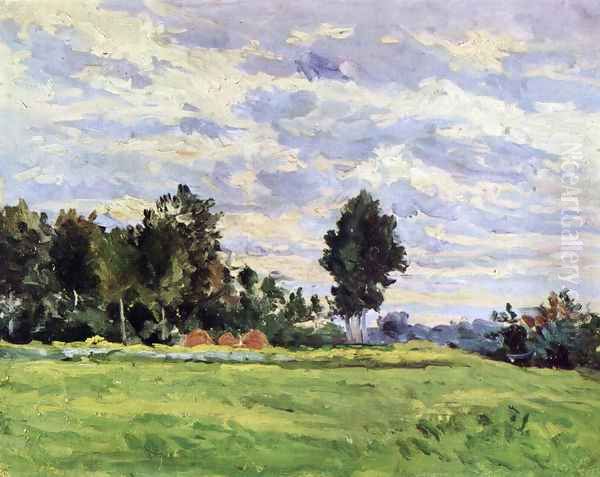 Landscape at Ille de France Oil Painting by Paul Cezanne