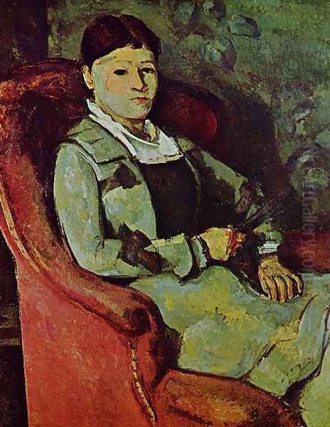 Portrait Of Madame Cezanne Oil Painting by Paul Cezanne