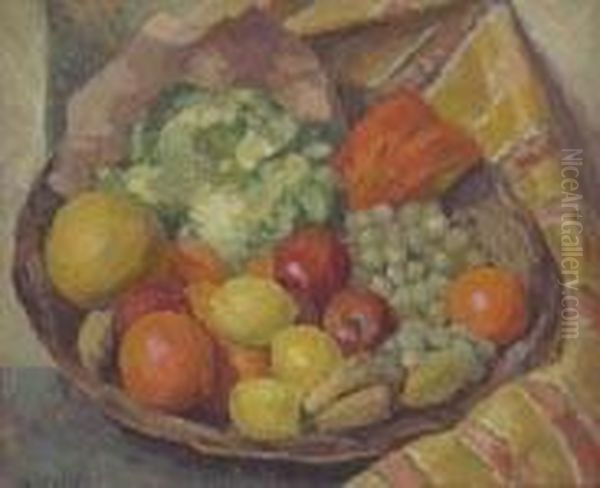 Cesto Di Frutta Oil Painting by Domenico Colao