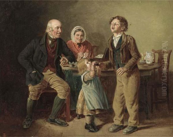 The First Pinch Of Snuff Oil Painting by James William Cole