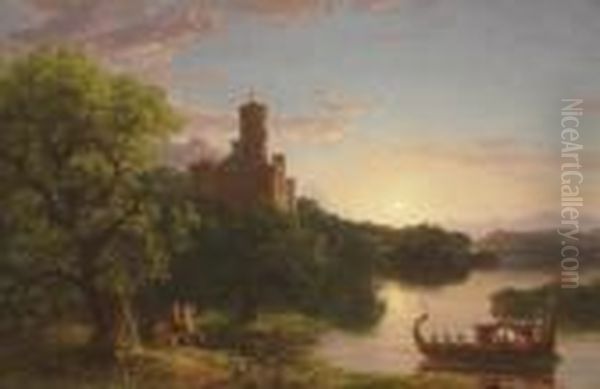 The Return From The Tournament Oil Painting by Thomas Cole