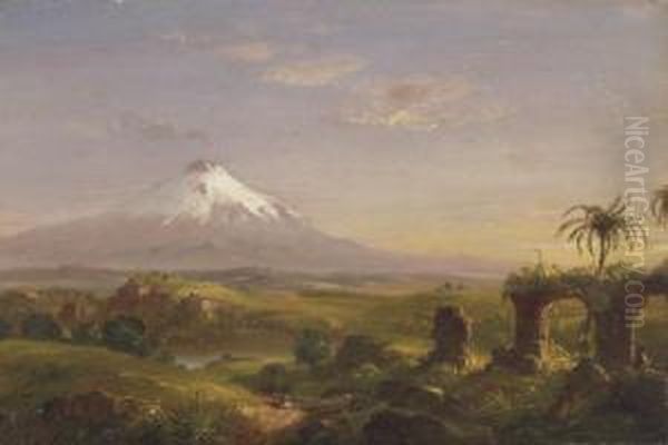 View Of Mount Etna Oil Painting by Thomas Cole